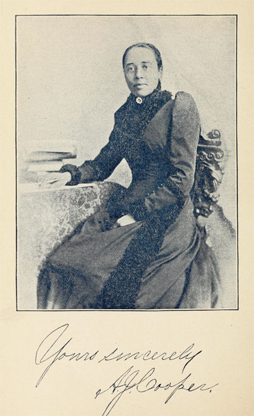 Portrait of Anna Julia Cooper, from her book A Voice from the South, published in 1892.